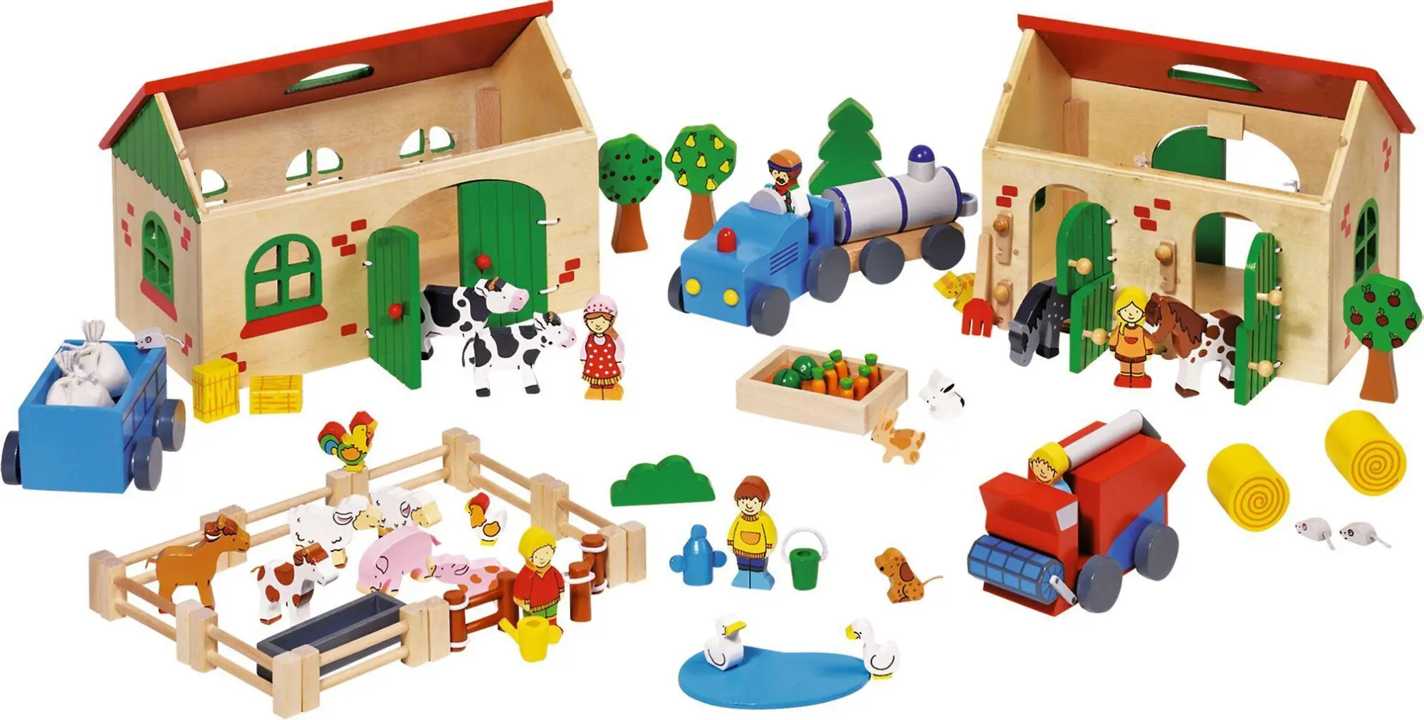 Cover: 4013594585989 | Mein Bauernhof | Stall: 19,9 x13,3 x 14,5 cm, Holz, 71 Teile, per Set