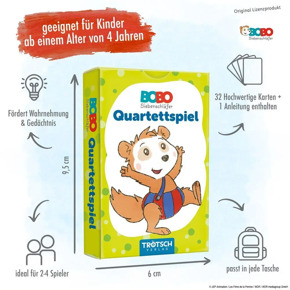 Bild: 4251901505989 | Trötsch Bobo Siebenschläfer Quartettspiel Quartett Spiel | Co.KG