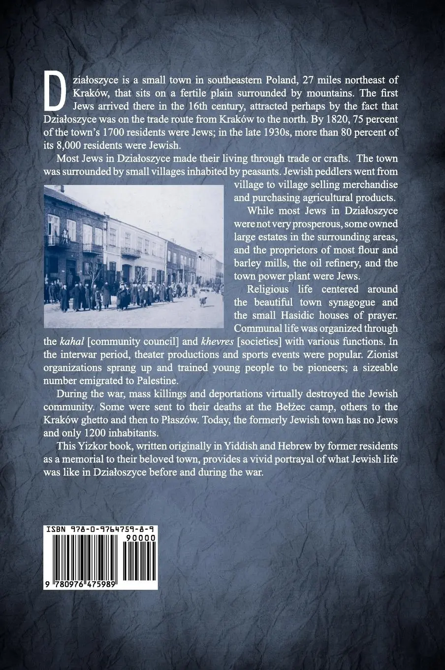 Rückseite: 9780976475989 | Yizkor Book of the Jewish Community in Dzialoszyce and Surroundings