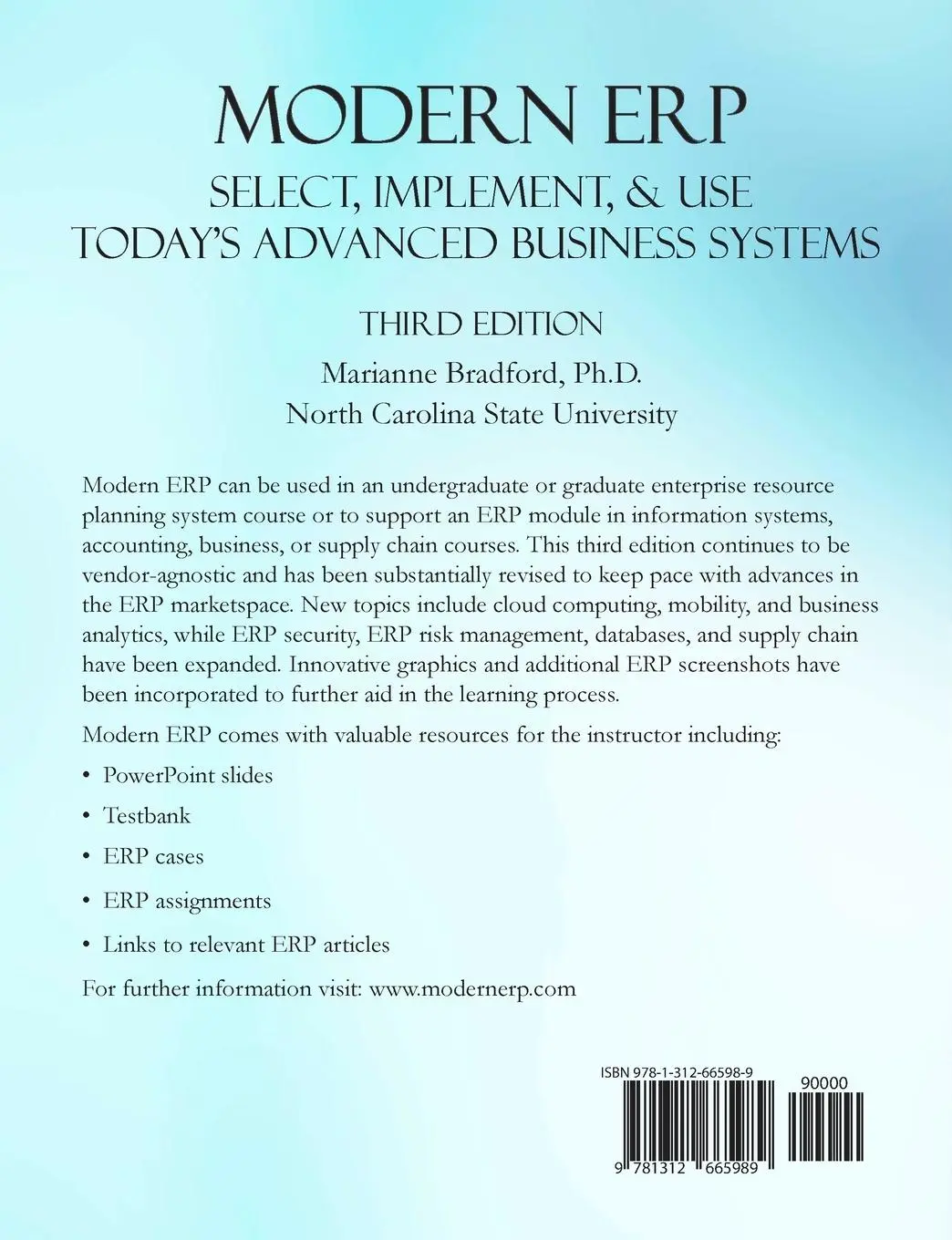 Rückseite: 9781312665989 | Modern ERP | Marianne Bradford | Taschenbuch | Kartoniert / Broschiert