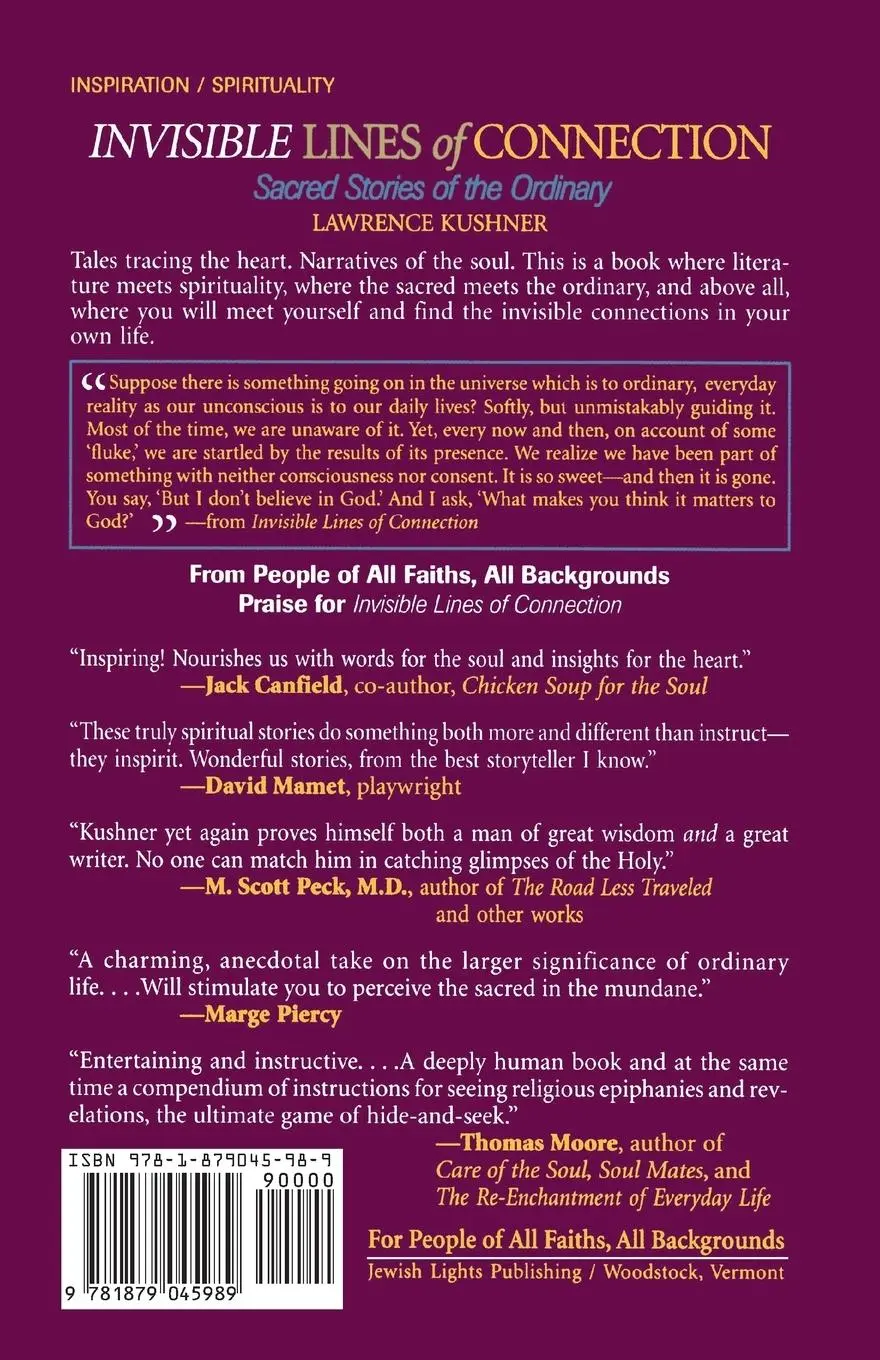 Rückseite: 9781879045989 | Invisible Lines of Connection | Sacred Stories of the Ordinary | Buch