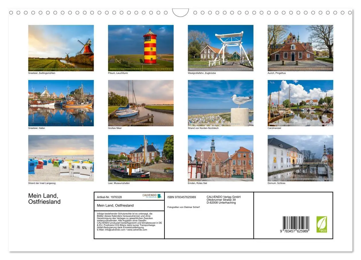 Bild: 9783457625989 | Mein Land, Ostfriesland (Wandkalender 2026 DIN A3 quer), CALVENDO...