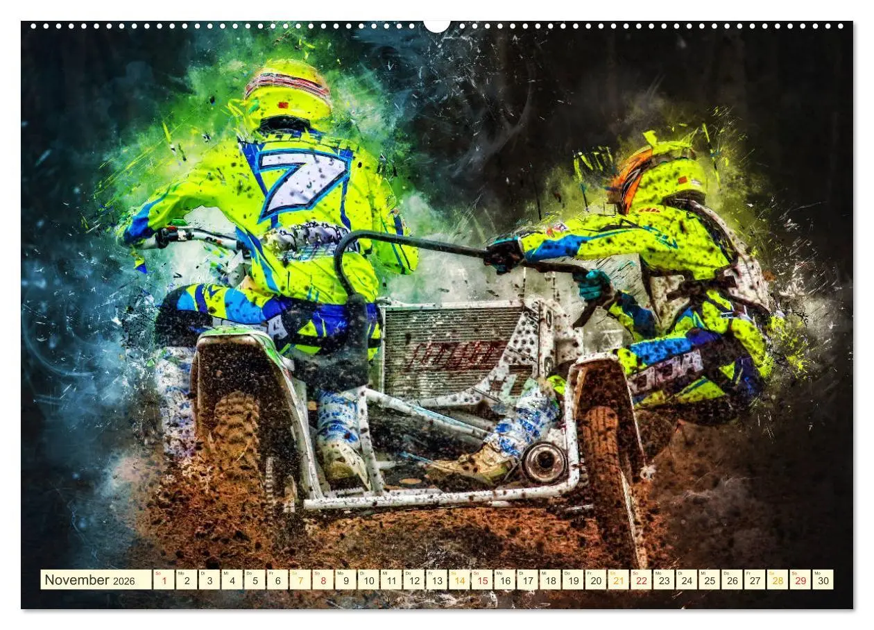 Bild: 9783457865989 | Seitenwagen Motocross (Wandkalender 2026 DIN A2 quer), CALVENDO...