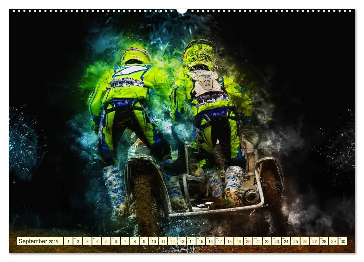 Bild: 9783457865989 | Seitenwagen Motocross (Wandkalender 2026 DIN A2 quer), CALVENDO...