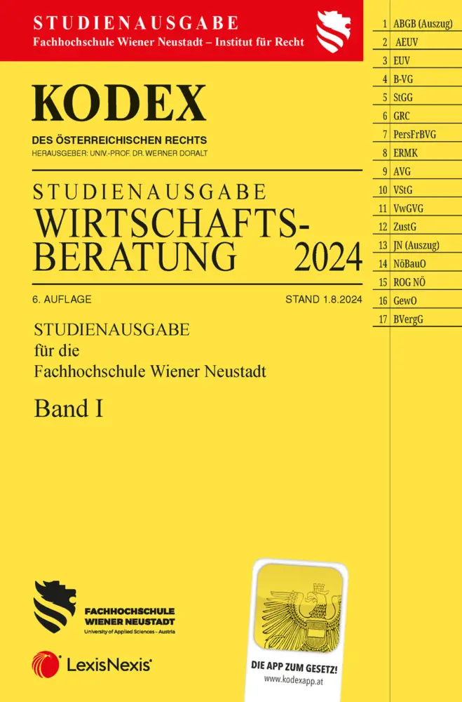 Cover: 9783700785989 | KODEX Wirtschaftsberatung 2024 Band I - inkl. App | Werner Doralt