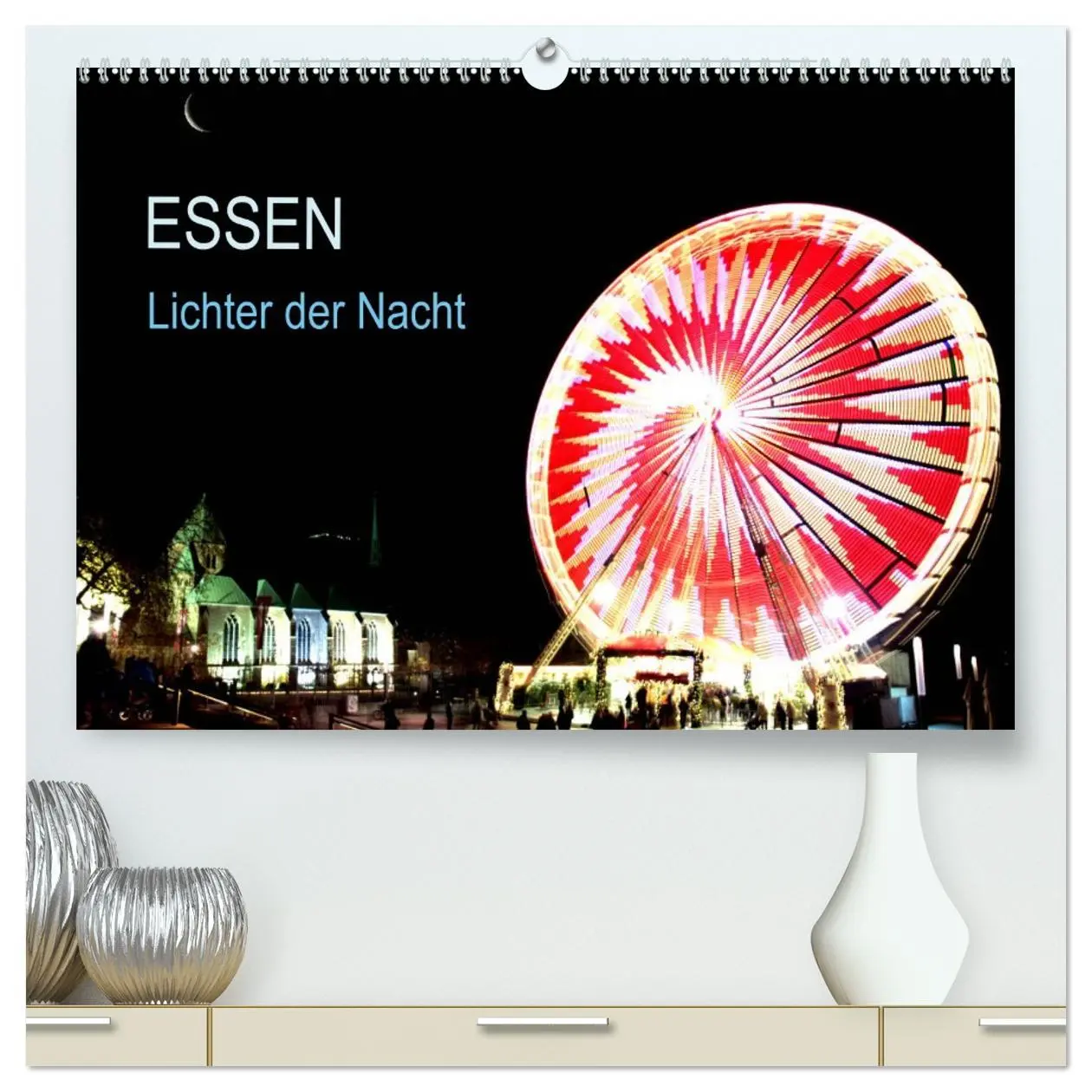 Cover: 9783457756089 | Essen Lichter der Nacht (hochwertiger Premium Wandkalender 2026 DIN...