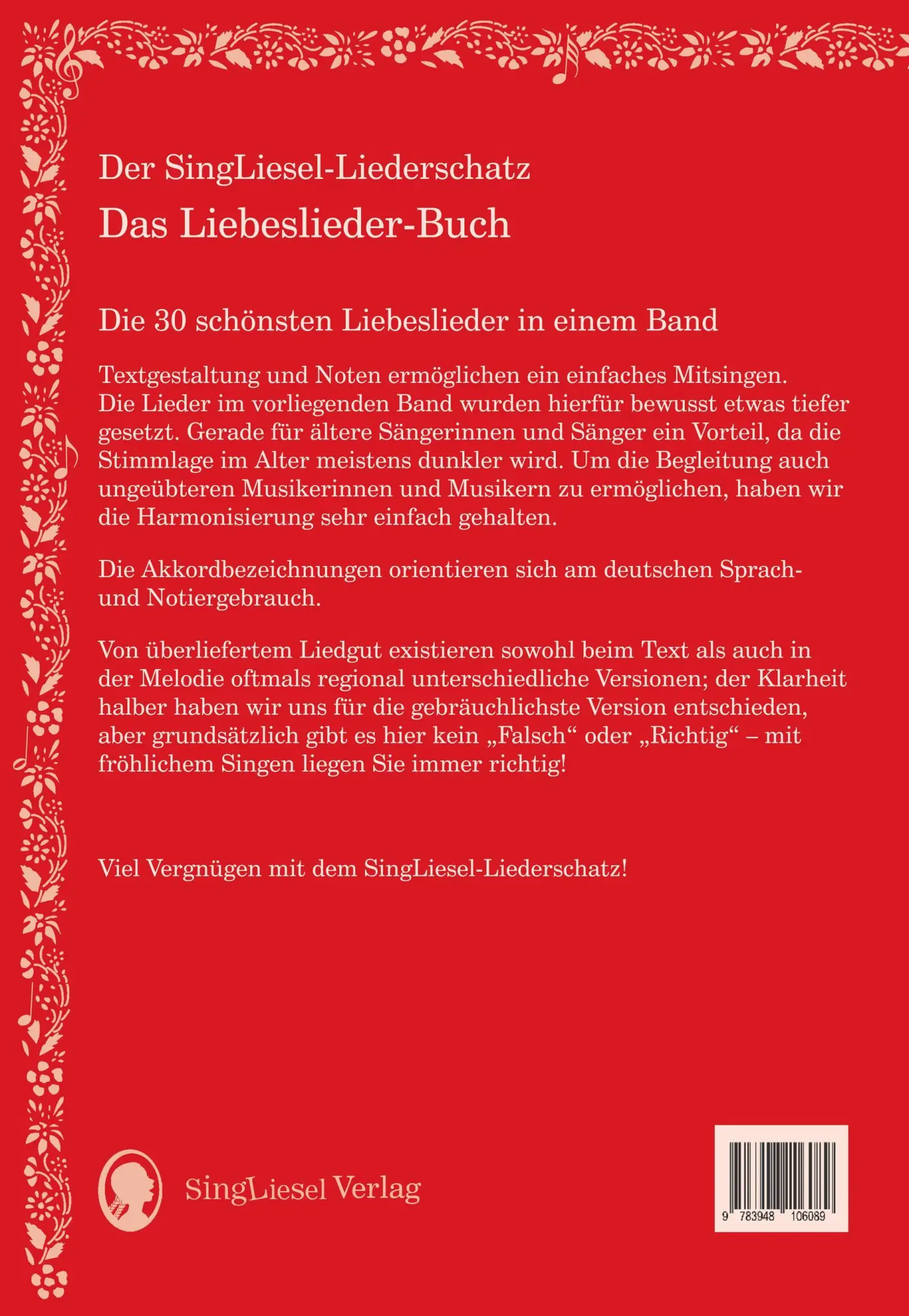 Bild: 9783948106089 | Die schönsten Liebeslieder. Das Liederbuch im Großdruck für...