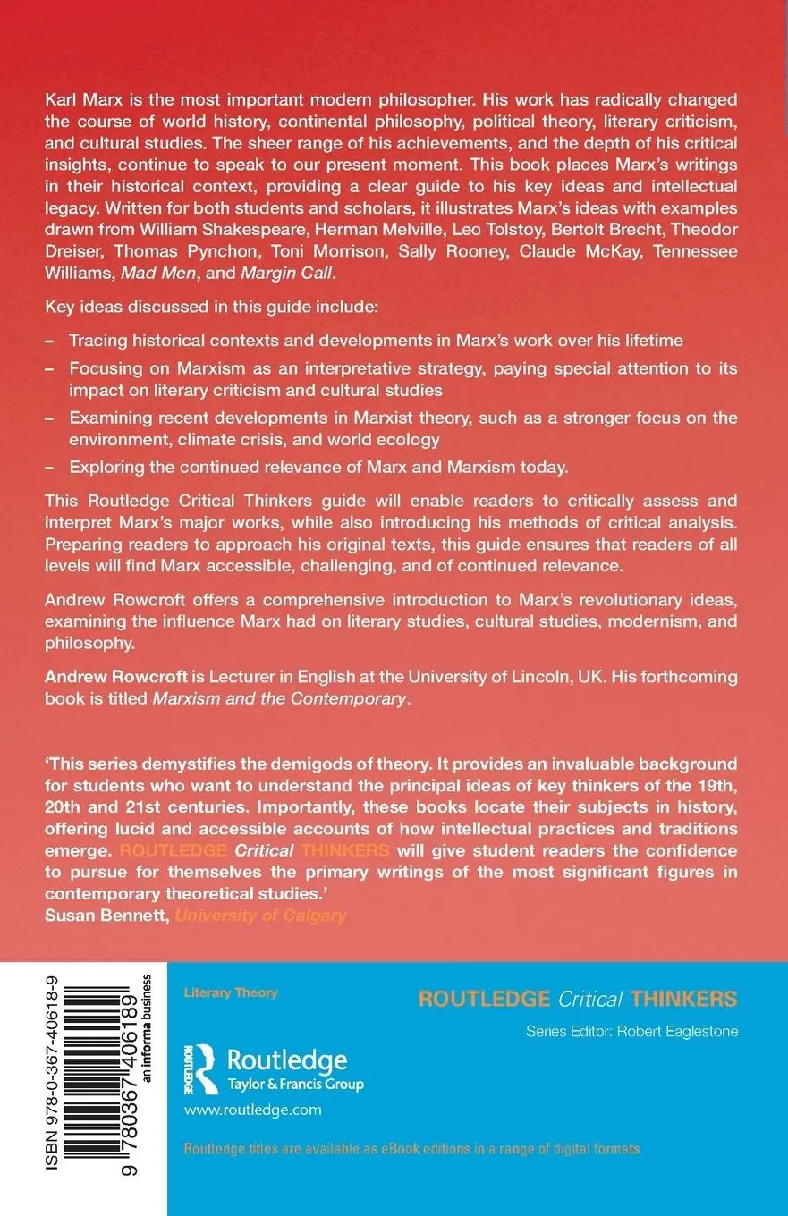 Rückseite: 9780367406189 | Karl Marx | Andrew Rowcroft | Taschenbuch | Einband - flex.(Paperback)