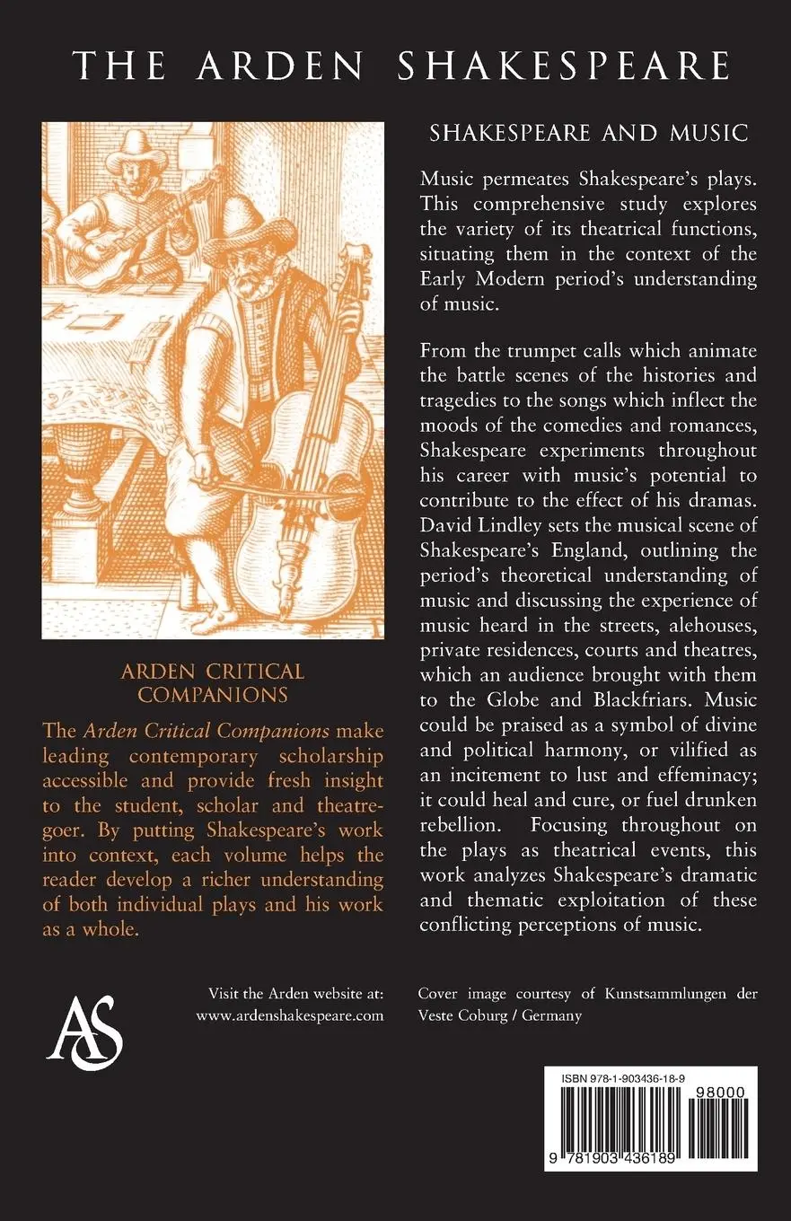 Rückseite: 9781903436189 | Shakespeare and Music | David Lindley | Taschenbuch | Englisch | 2005
