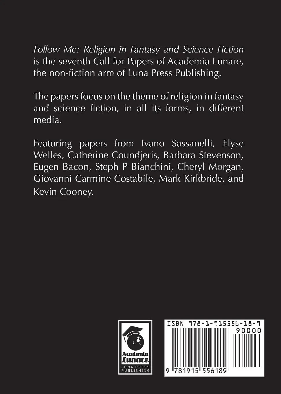 Rückseite: 9781915556189 | Follow Me | Religion in Fantasy and Science Fiction | Barbini | Buch