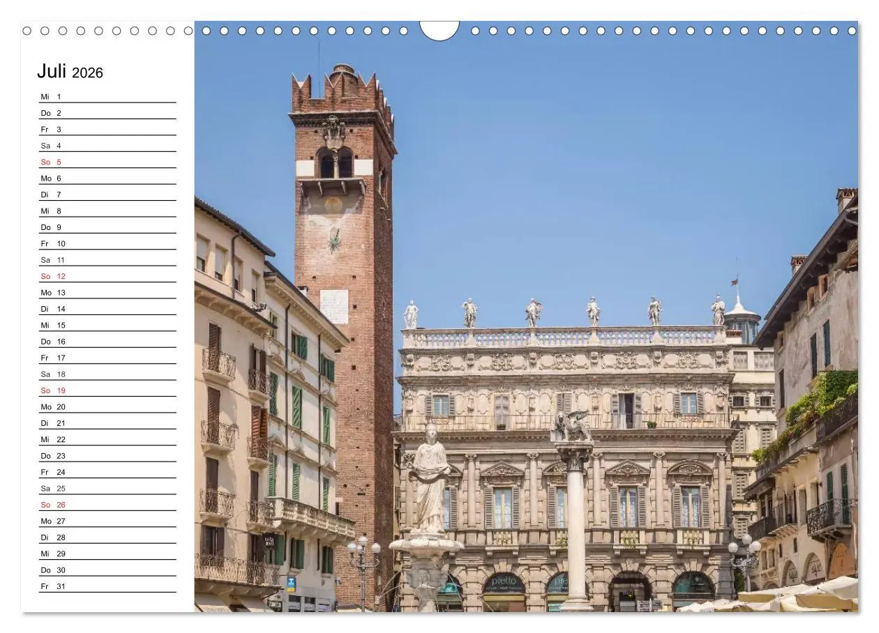 Bild: 9783457986189 | VERONA Historisches Stadtherz (Wandkalender 2026 DIN A3 quer),...