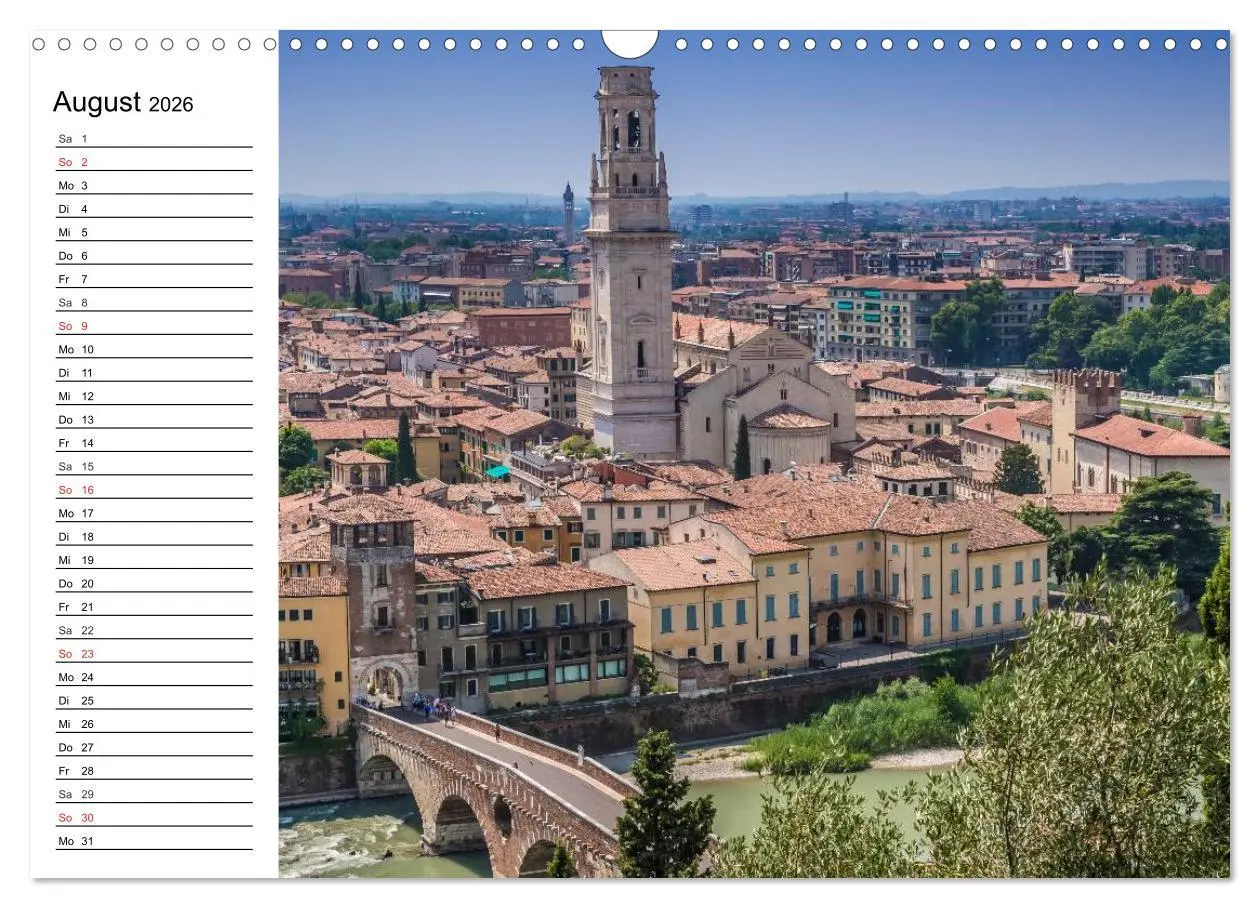 Bild: 9783457986189 | VERONA Historisches Stadtherz (Wandkalender 2026 DIN A3 quer),...