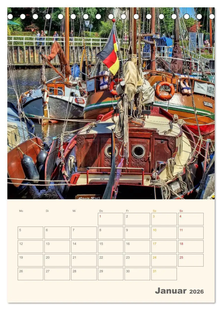 Bild: 9783516456189 | Ostfriesland - Carolinensiel, der Museumshafen (Tischkalender 2026...