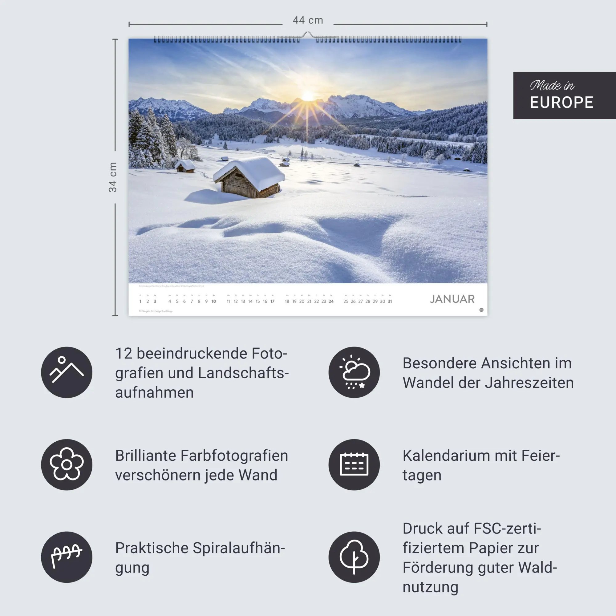 Bild: 9783756416189 | Sonnenzauber Posterkalender 2027 | Heye | Kalender | Spiralbindung