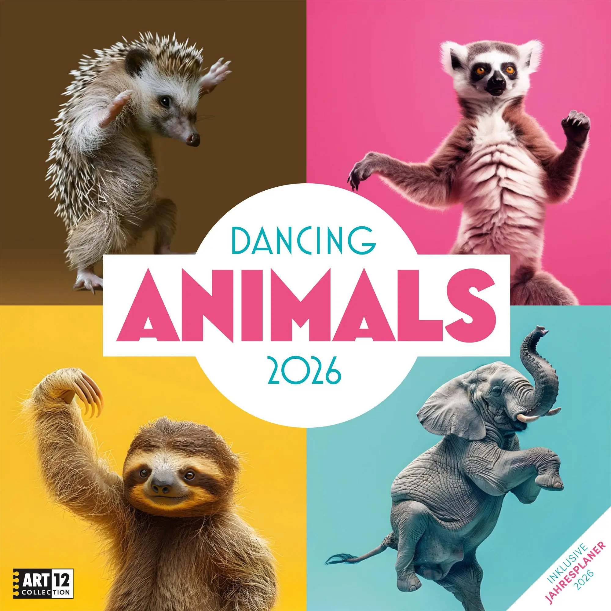 Cover: 9783838446189 | Dancing Animals Kalender 2026 - 30x30 | Ackermann Kunstverlag GmbH