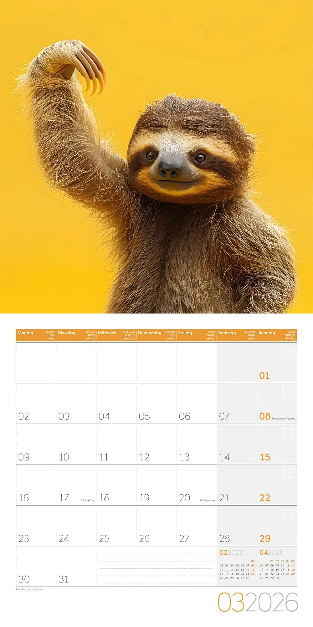 Bild: 9783838446189 | Dancing Animals Kalender 2026 - 30x30 | Ackermann Kunstverlag GmbH