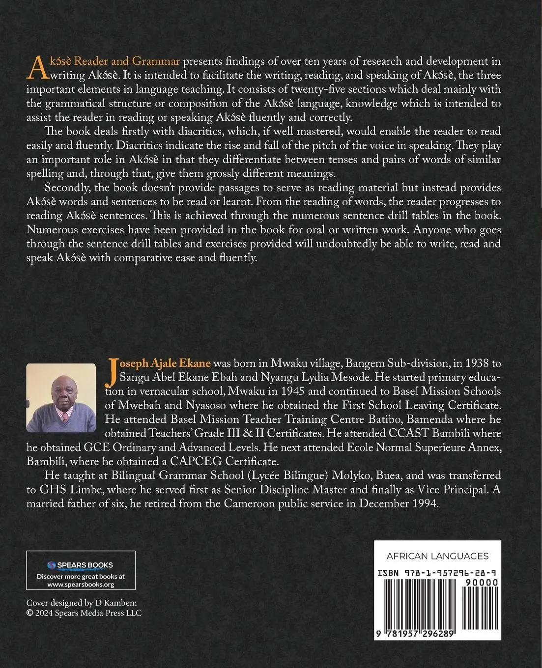 Rückseite: 9781957296289 | Ak¿¿sè | Reader and Grammar | Joseph Ajale Ekane | Taschenbuch | 2024