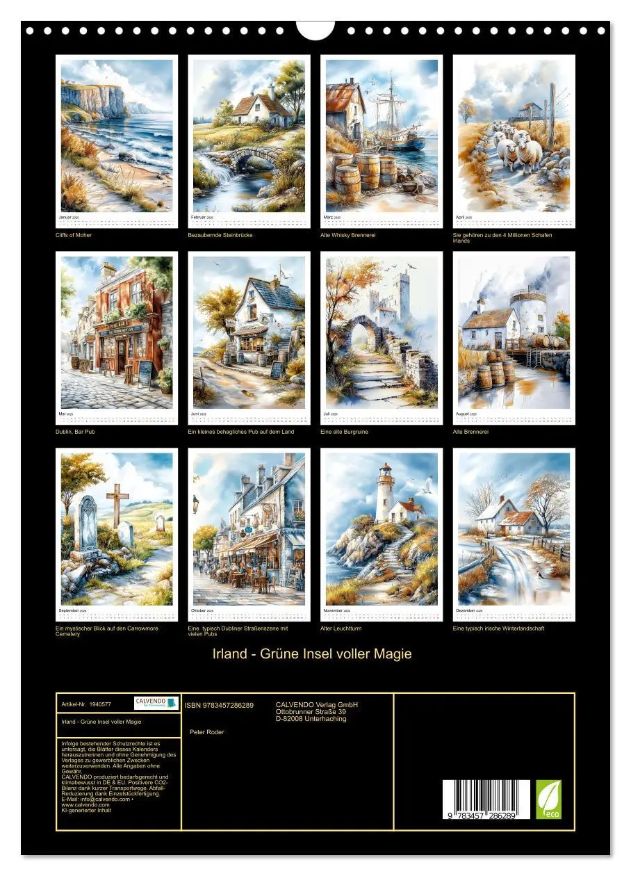 Bild: 9783457286289 | Irland - Grüne Insel voller Magie (Wandkalender 2026 DIN A3 hoch),...