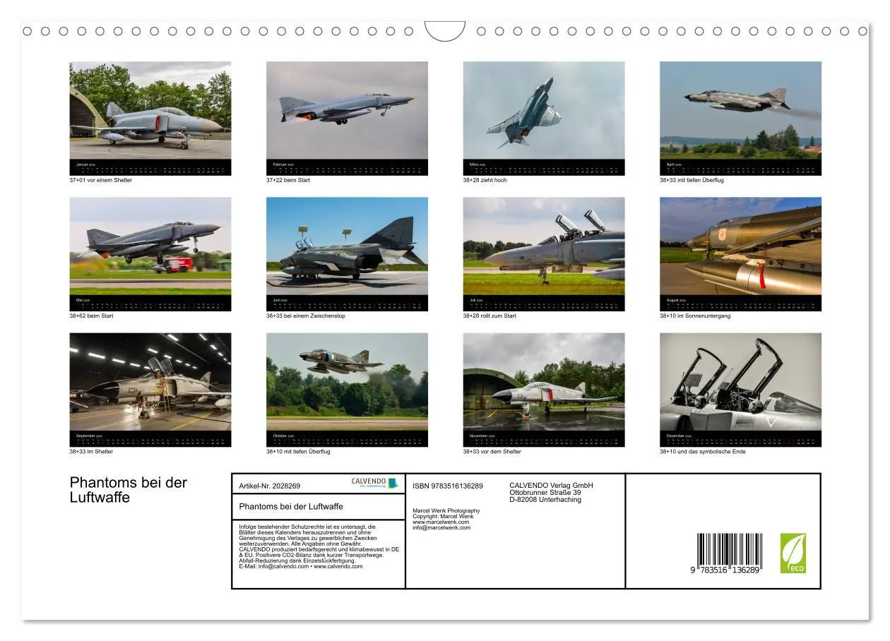Bild: 9783516136289 | Phantoms bei der Luftwaffe (Wandkalender 2026 DIN A3 quer),...