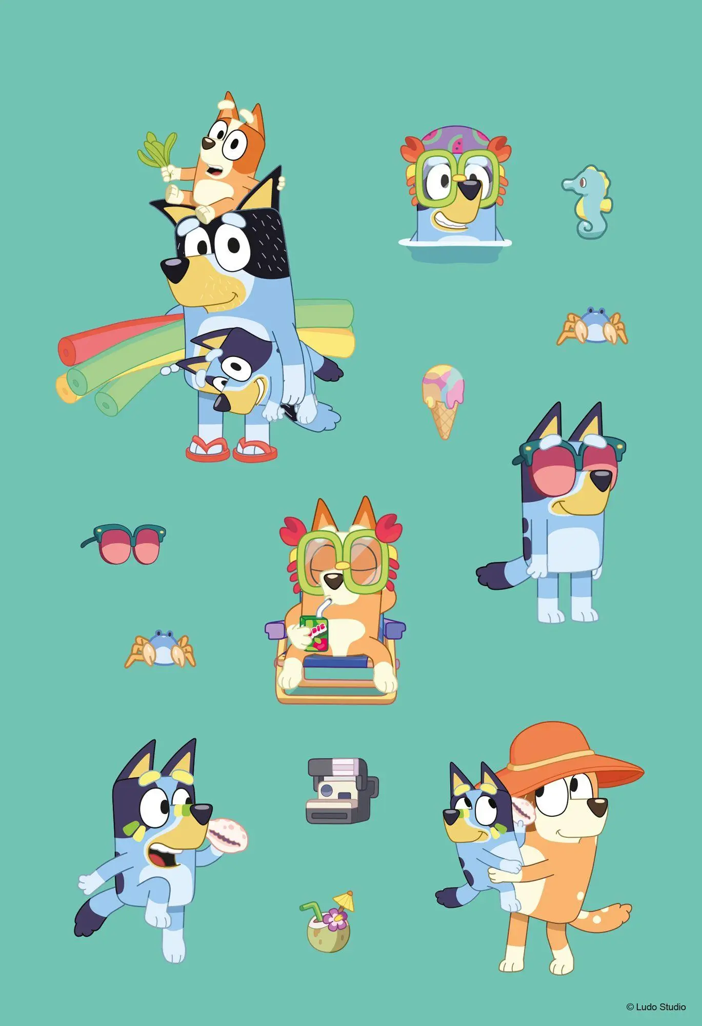 Bild: 9783833246289 | Bluey: Superstarker Sticker- und Malspaß | Sticker- und Malblock