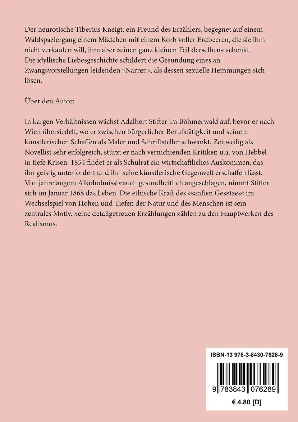 Rückseite: 9783843076289 | Der Waldsteig | Adalbert Stifter | Taschenbuch | 60 S. | Deutsch