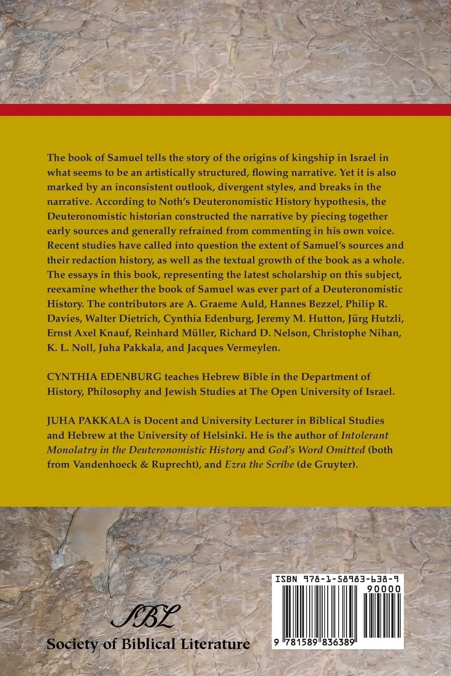 Rückseite: 9781589836389 | Is Samuel Among the Deuteronomists? | Cynthia Edenburg (u. a.) | Buch