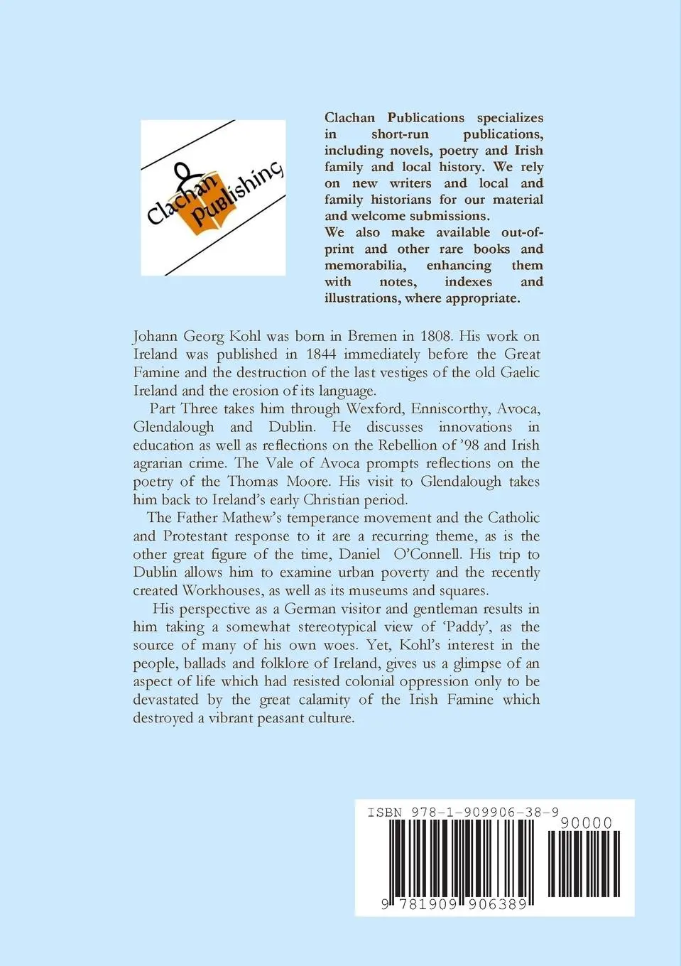 Rückseite: 9781909906389 | Travels in Ireland - Part 3 | Johann Georg Kohl | Taschenbuch | 2016