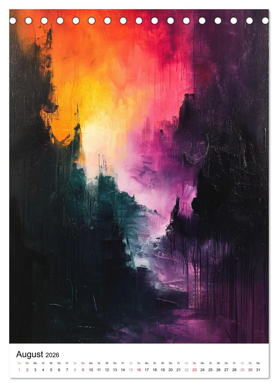 Bild: 9783457276389 | KI-Kunstwerke (Tischkalender 2026 DIN A5 hoch), CALVENDO...