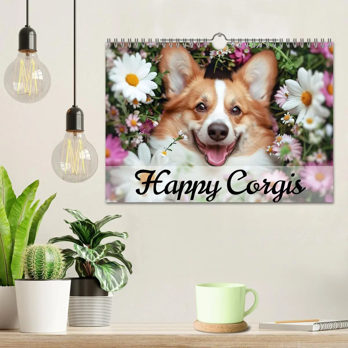 Bild: 9783457346389 | Happy Corgis (Wandkalender 2026 DIN A4 quer), CALVENDO Monatskalender