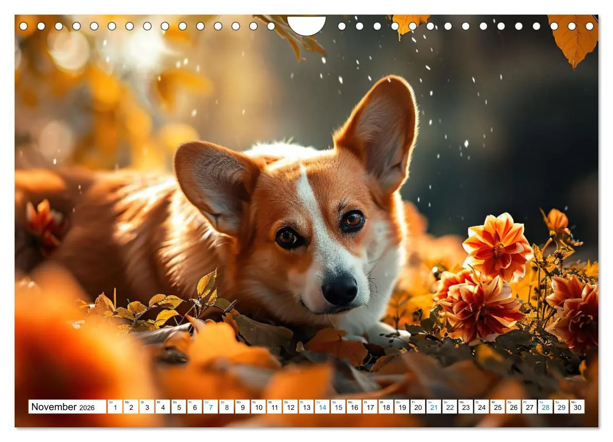 Bild: 9783457346389 | Happy Corgis (Wandkalender 2026 DIN A4 quer), CALVENDO Monatskalender