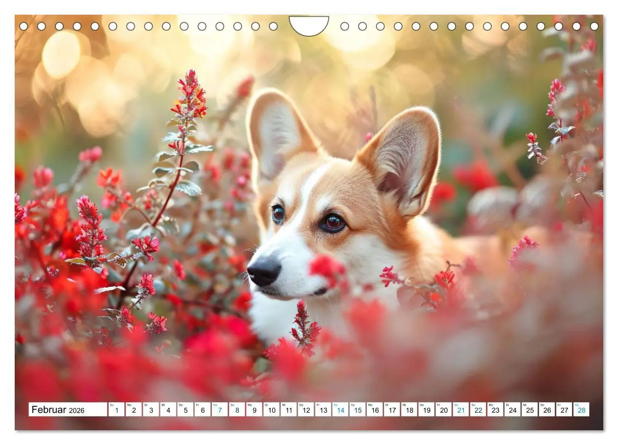 Bild: 9783457346389 | Happy Corgis (Wandkalender 2026 DIN A4 quer), CALVENDO Monatskalender