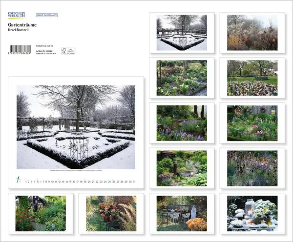Bild: 9783731886389 | Gartenträume 2026 | Verlag Korsch | Kalender | Spiralbindung | 14 S.