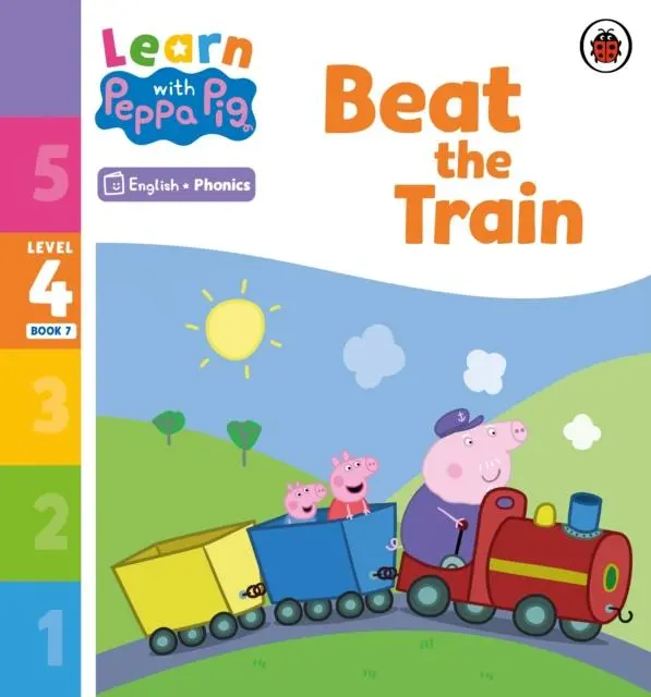 Cover: 9780241576489 | Learn with Peppa Phonics Level 4 Book 7 - Beat the Train (Phonics...