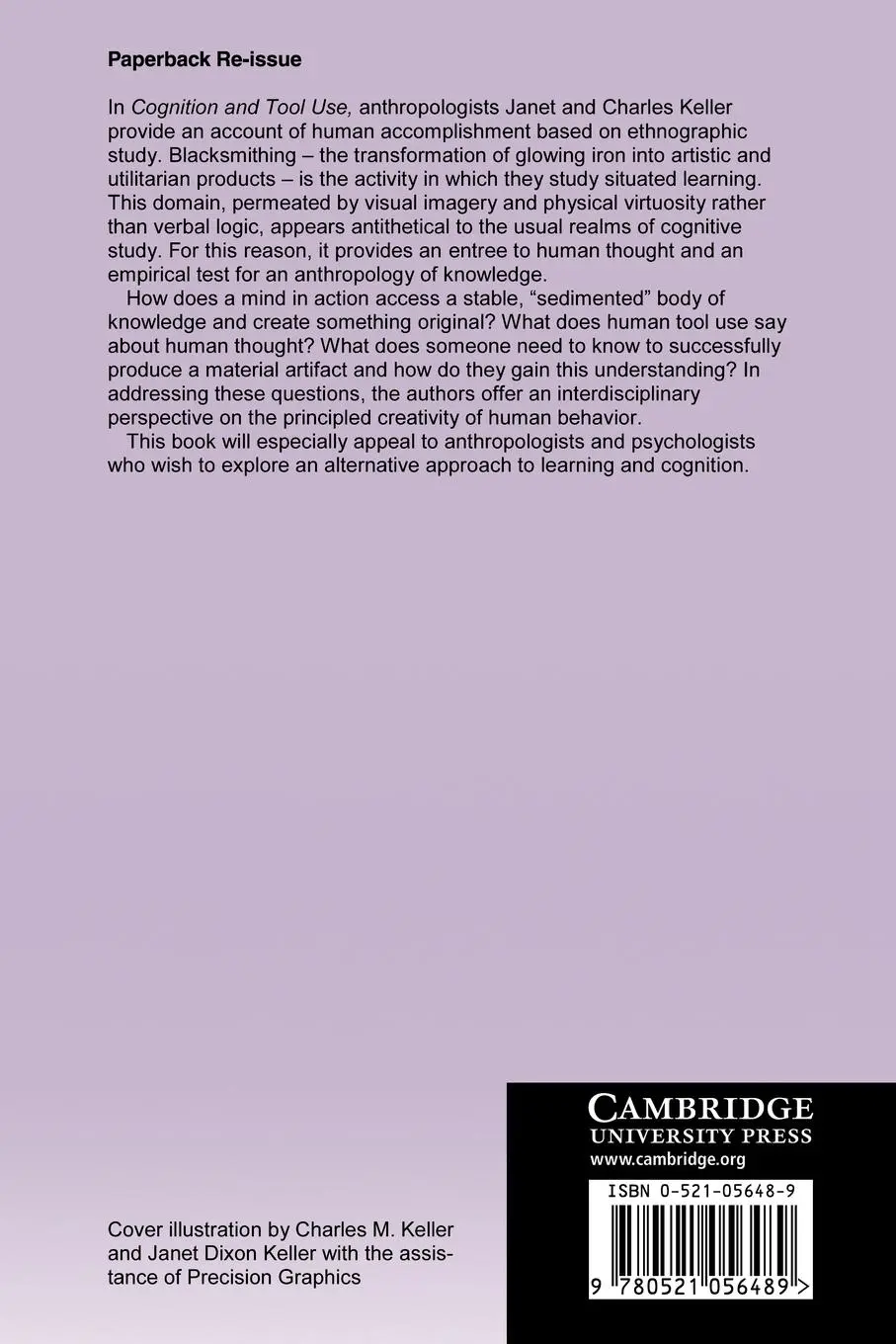 Rückseite: 9780521056489 | Cognition and Tool Use | The Blacksmith at Work | Keller (u. a.)
