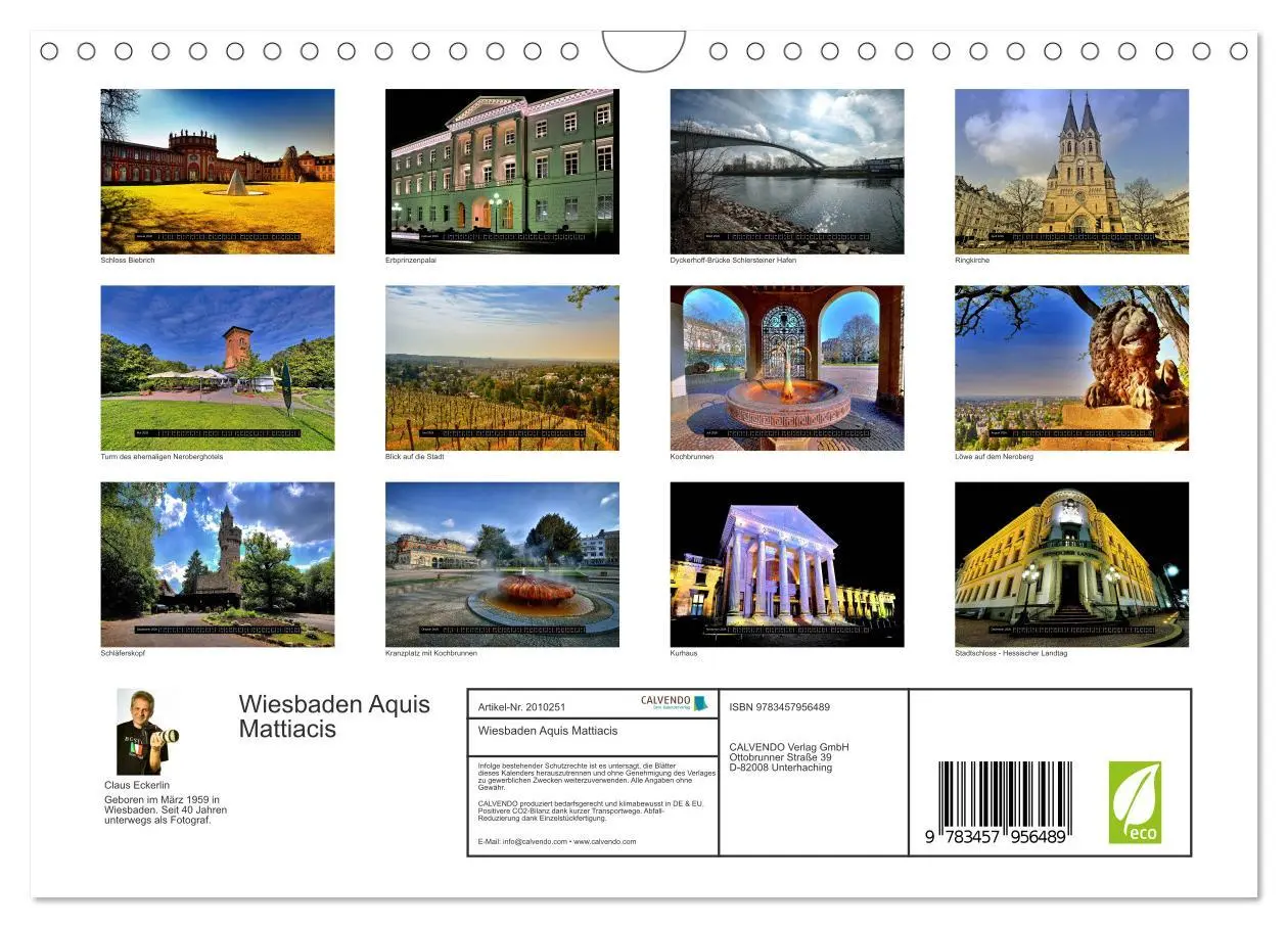 Bild: 9783457956489 | Wiesbaden Aquis Mattiacis (Wandkalender 2026 DIN A4 quer), CALVENDO...