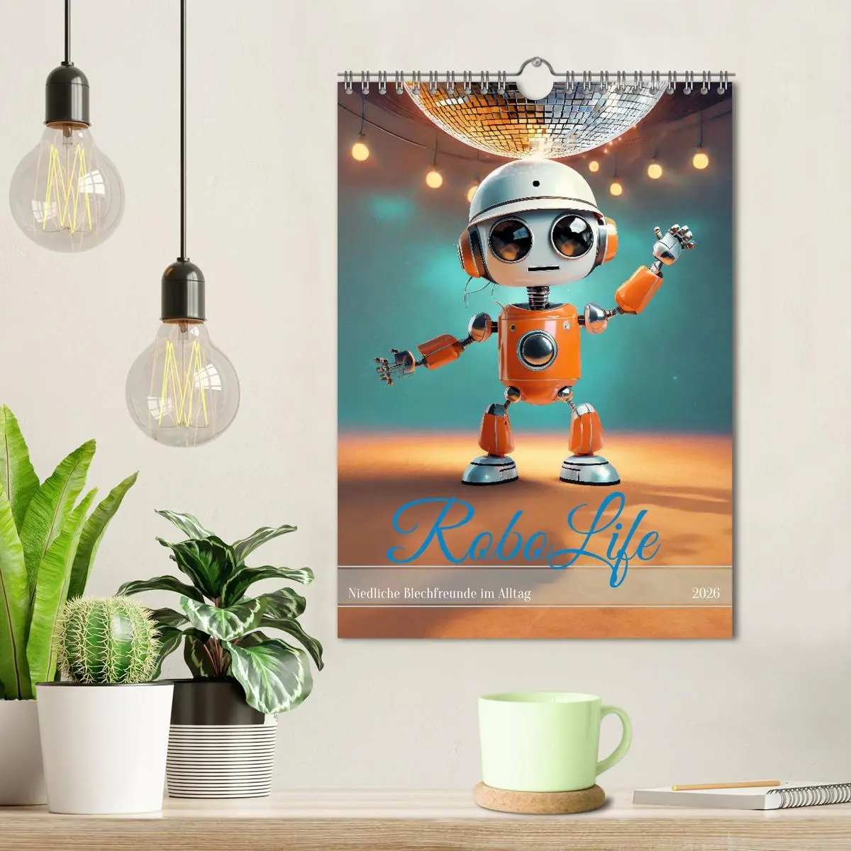 Bild: 9783516286489 | RoboLife - Niedliche Blechfreunde im Alltag (Wandkalender 2026 DIN...