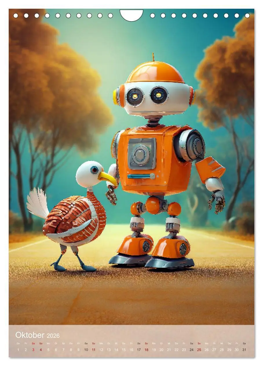 Bild: 9783516286489 | RoboLife - Niedliche Blechfreunde im Alltag (Wandkalender 2026 DIN...