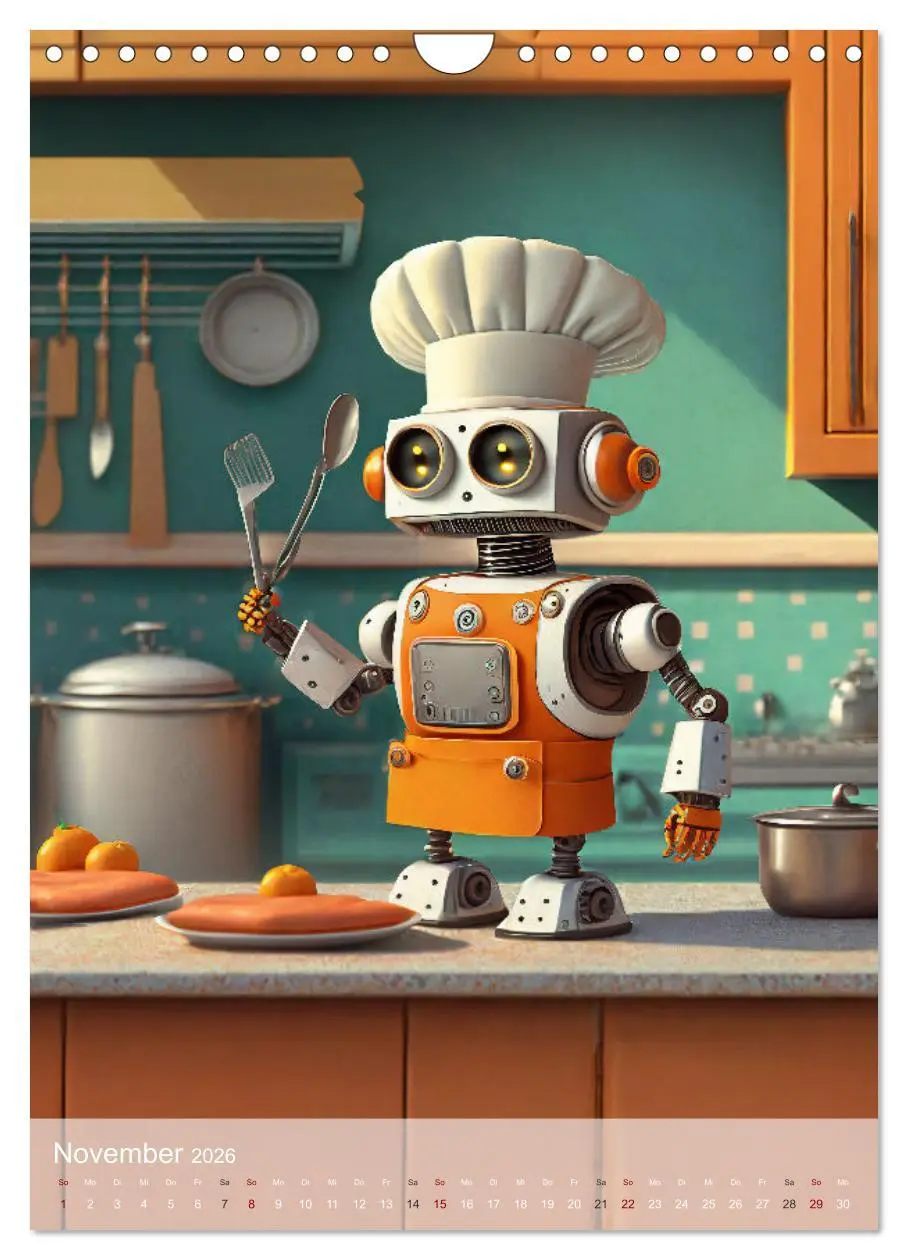 Bild: 9783516286489 | RoboLife - Niedliche Blechfreunde im Alltag (Wandkalender 2026 DIN...