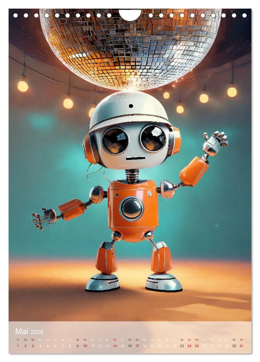 Bild: 9783516286489 | RoboLife - Niedliche Blechfreunde im Alltag (Wandkalender 2026 DIN...