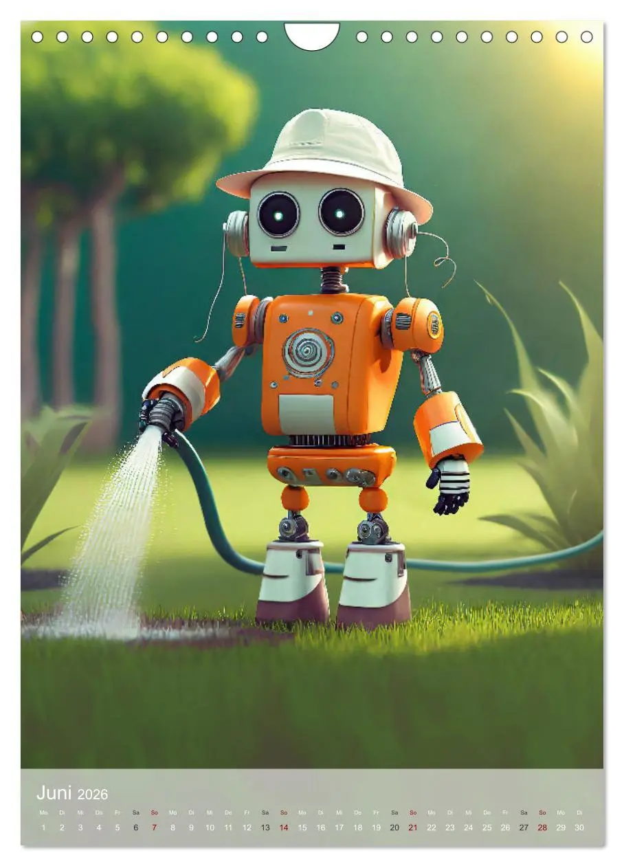 Bild: 9783516286489 | RoboLife - Niedliche Blechfreunde im Alltag (Wandkalender 2026 DIN...