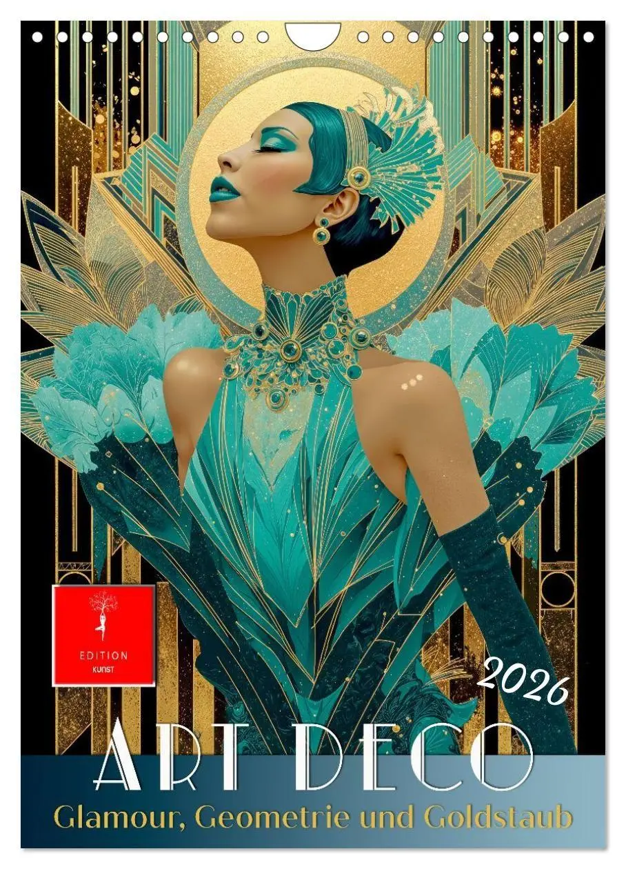 Cover: 9783516736489 | Art Deco - Glamour, Geometrie und Goldstaub (Wandkalender 2026 DIN...