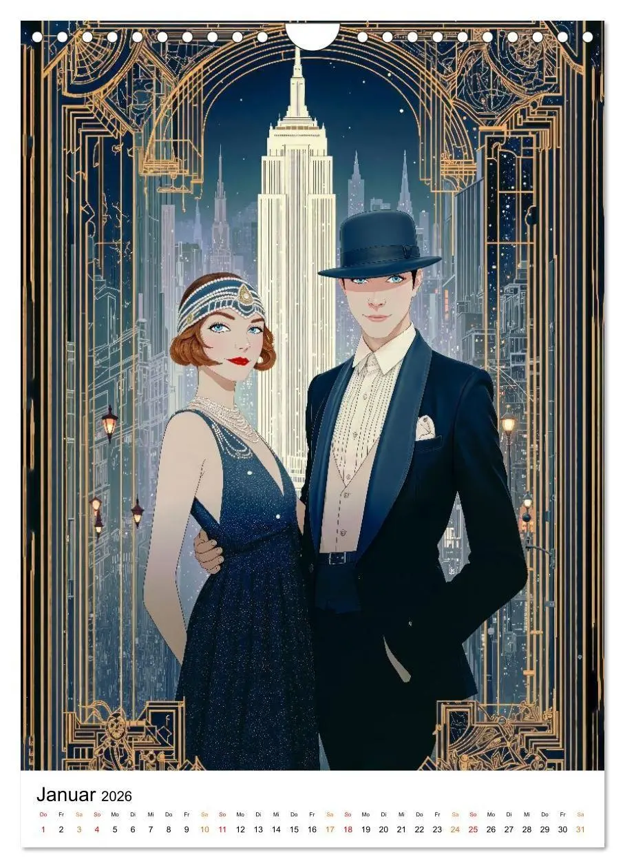 Bild: 9783516736489 | Art Deco - Glamour, Geometrie und Goldstaub (Wandkalender 2026 DIN...