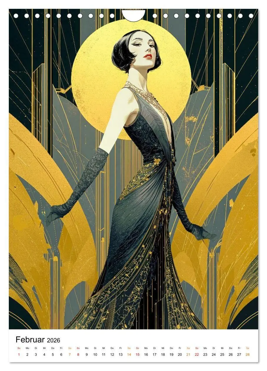 Bild: 9783516736489 | Art Deco - Glamour, Geometrie und Goldstaub (Wandkalender 2026 DIN...
