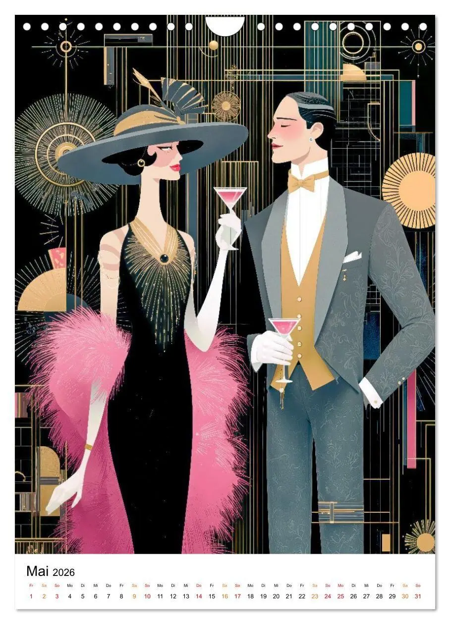 Bild: 9783516736489 | Art Deco - Glamour, Geometrie und Goldstaub (Wandkalender 2026 DIN...