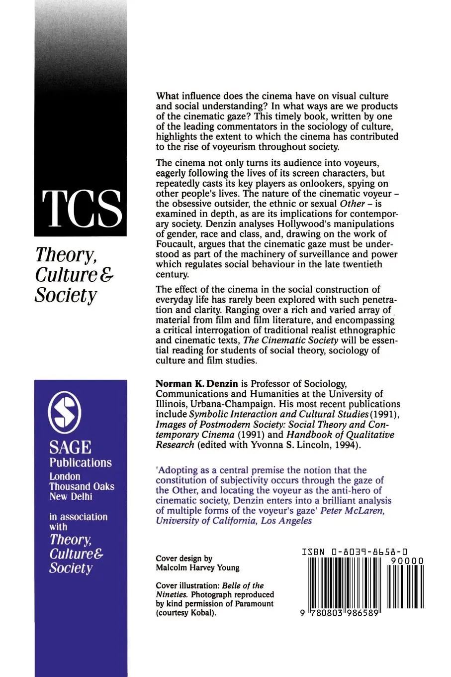Rückseite: 9780803986589 | The Cinematic Society | The Voyeur's Gaze | Norman K. Denzin (u. a.)