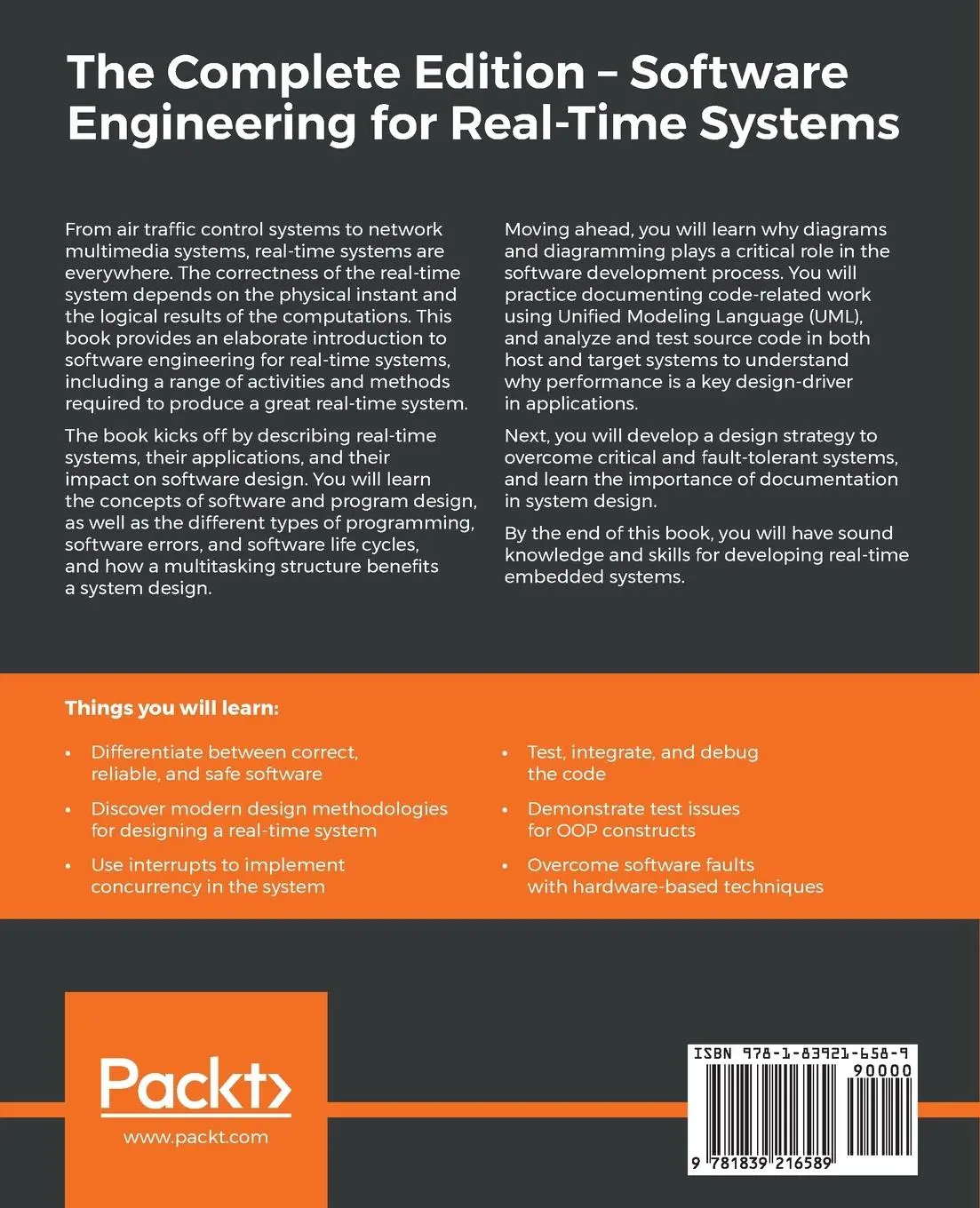 Rückseite: 9781839216589 | The Complete Edition - Software Engineering for Real-Time Systems