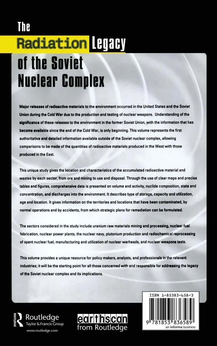Rückseite: 9781853836589 | The Radiation Legacy of the Soviet Nuclear Complex | Egorov (u. a.)