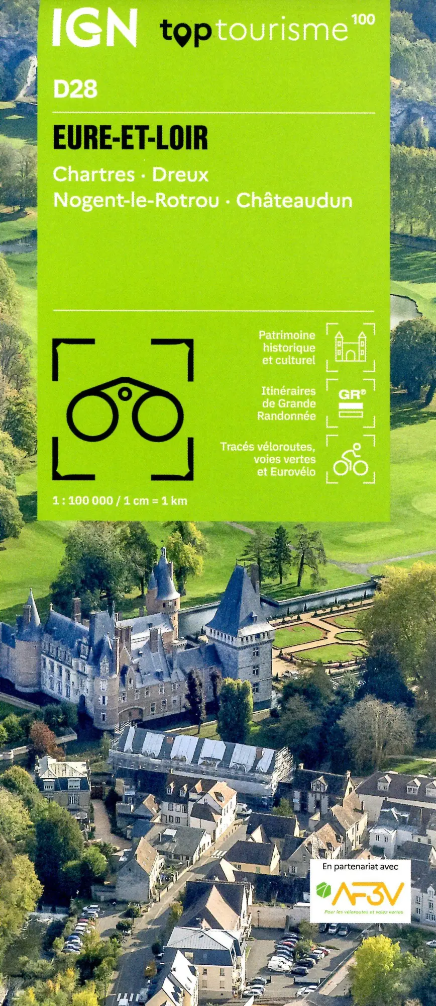 Cover: 9782758556589 | Eure-et-Loir Dreux | (Land-)Karte | IGN Top 100 départemental | 2025