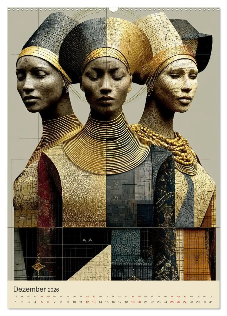 Bild: 9783516656589 | Afrikanische Anmut in Geometrie (hochwertiger Premium Wandkalender...