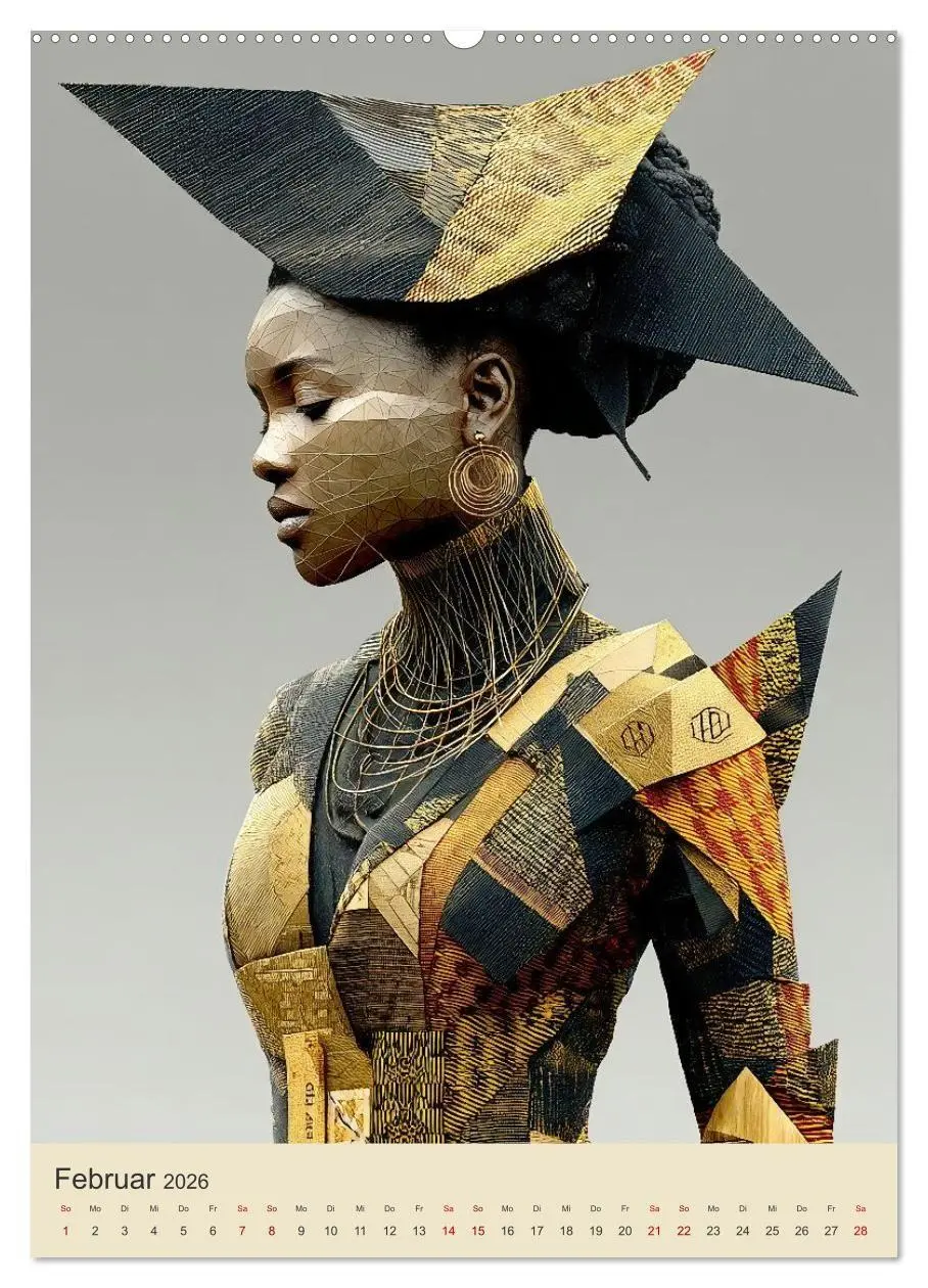 Bild: 9783516656589 | Afrikanische Anmut in Geometrie (hochwertiger Premium Wandkalender...